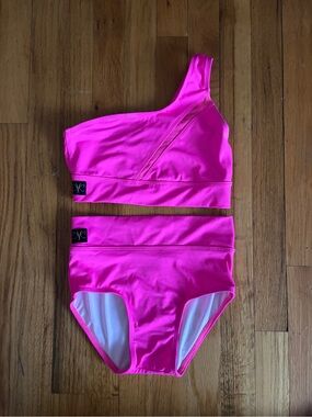 Kandi Kouture Girls One-Shoulder Two-Piece Set